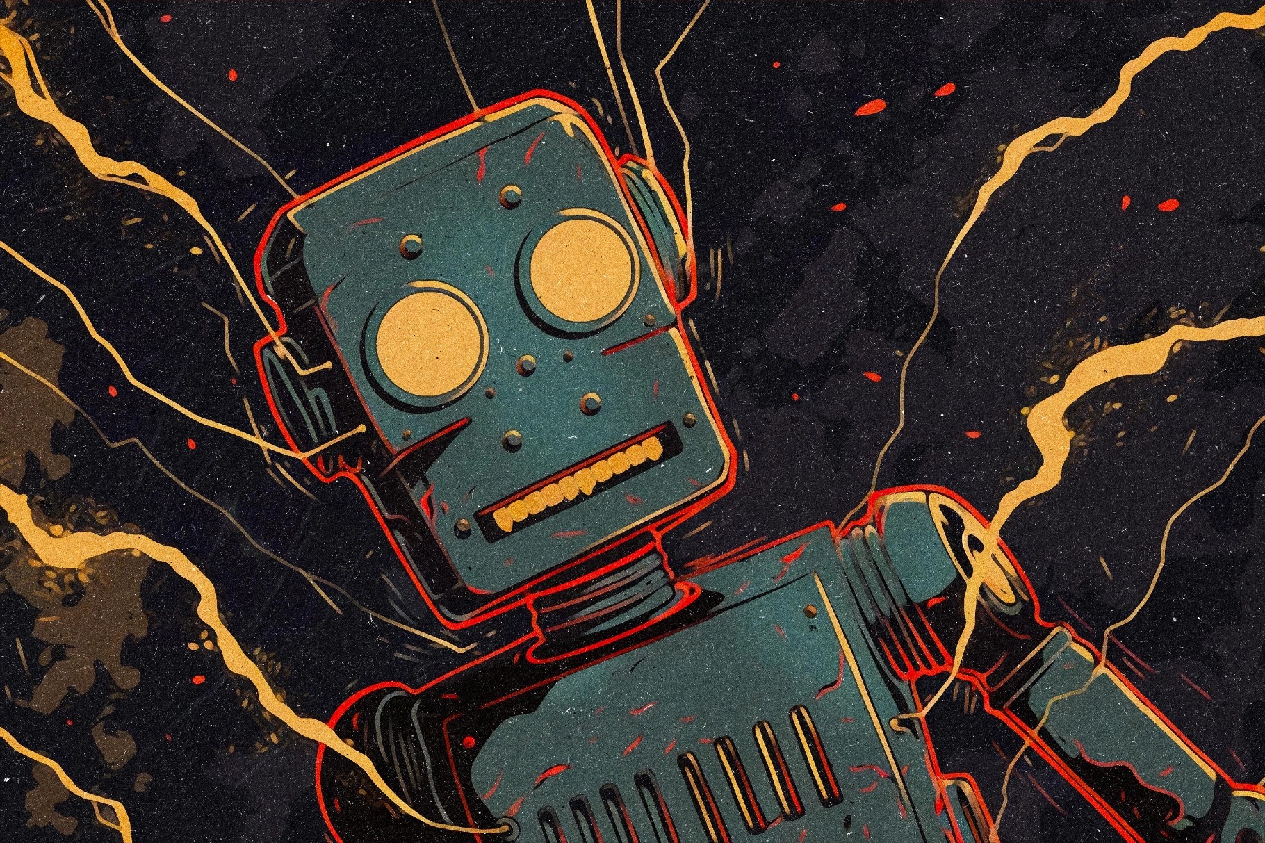 Retro Oil Paint Template