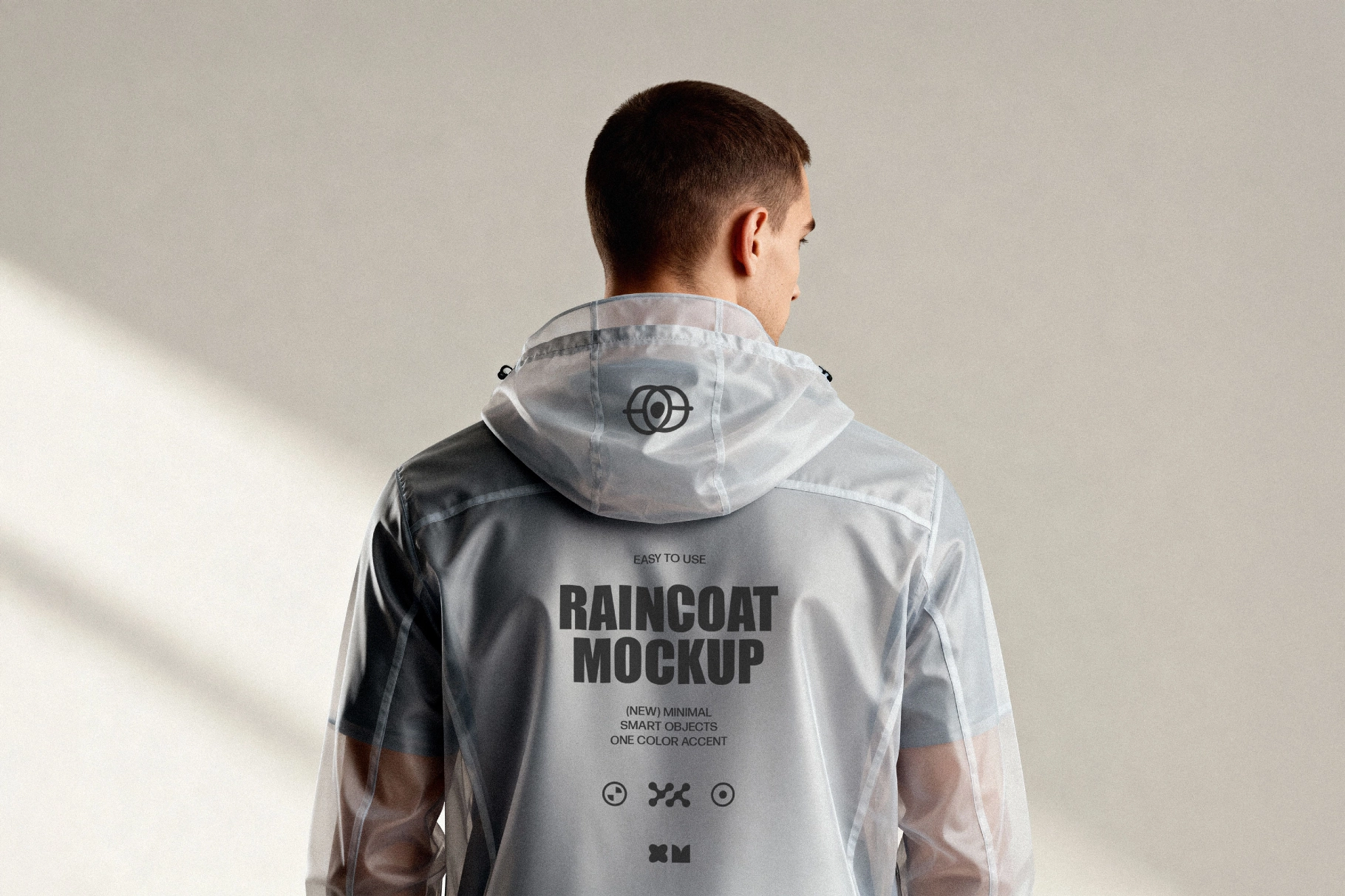 Hooded Raincoat Mockup