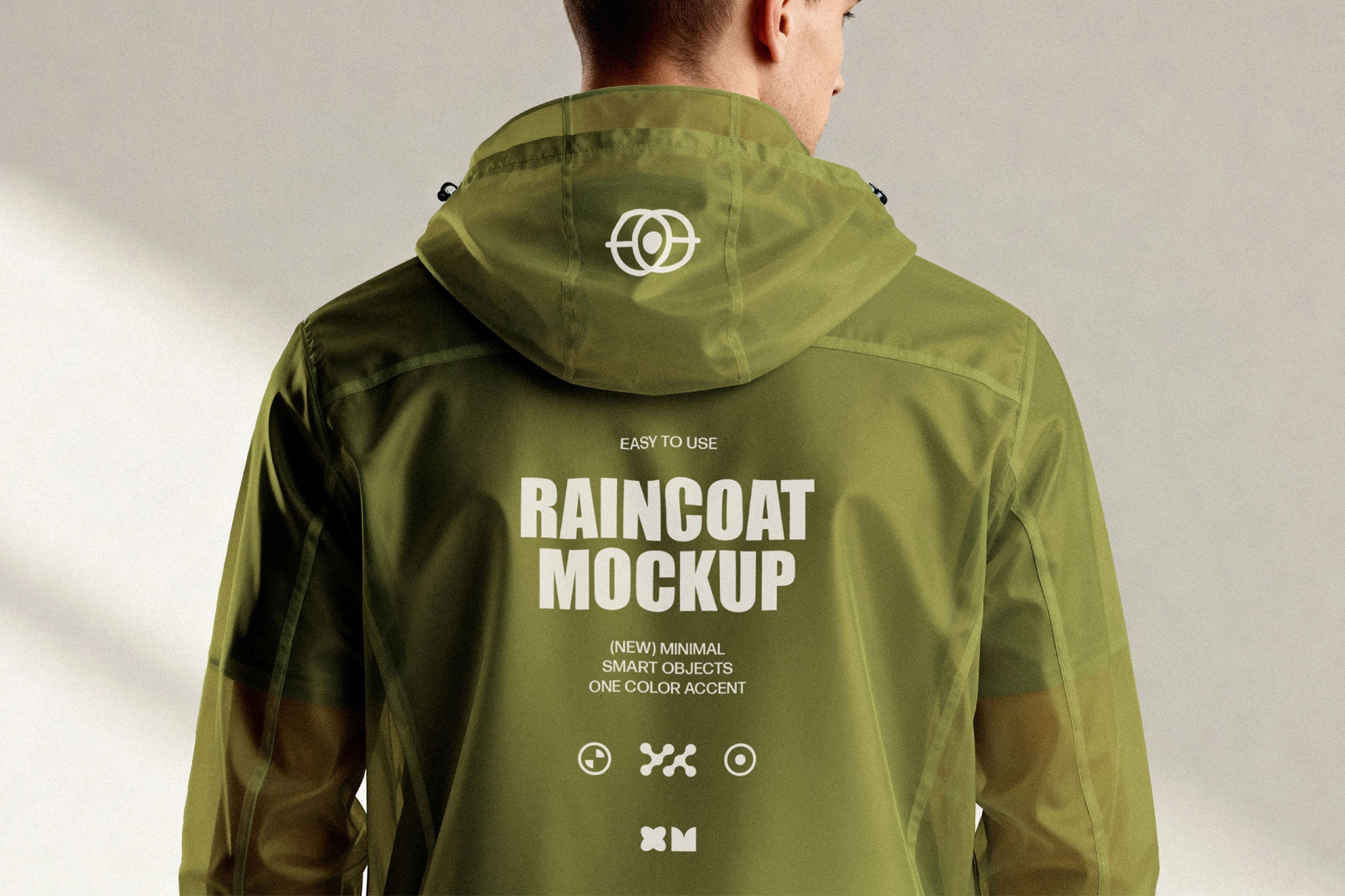 Hooded Raincoat Mockup