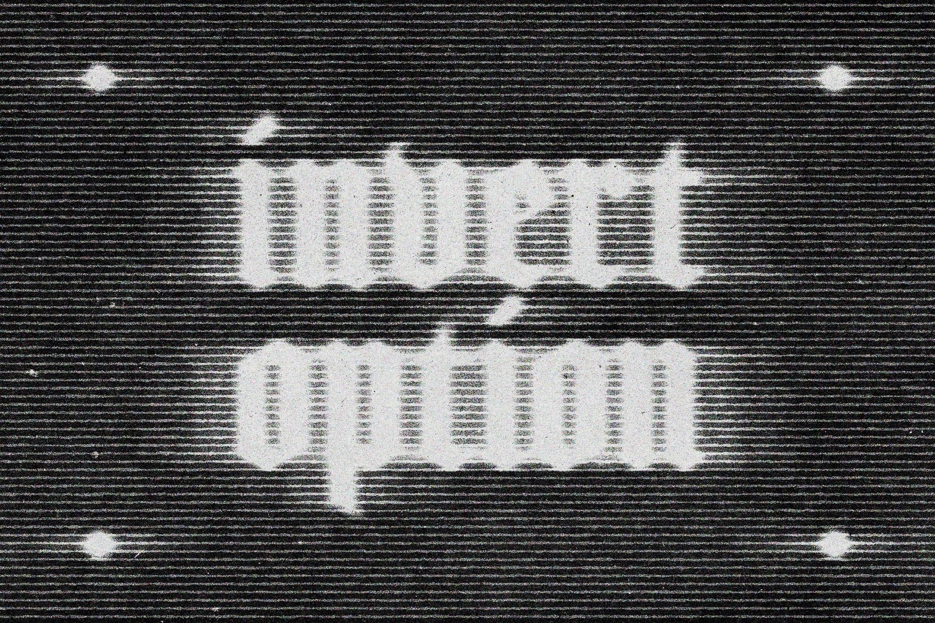 Line Print Distortion Text Effect