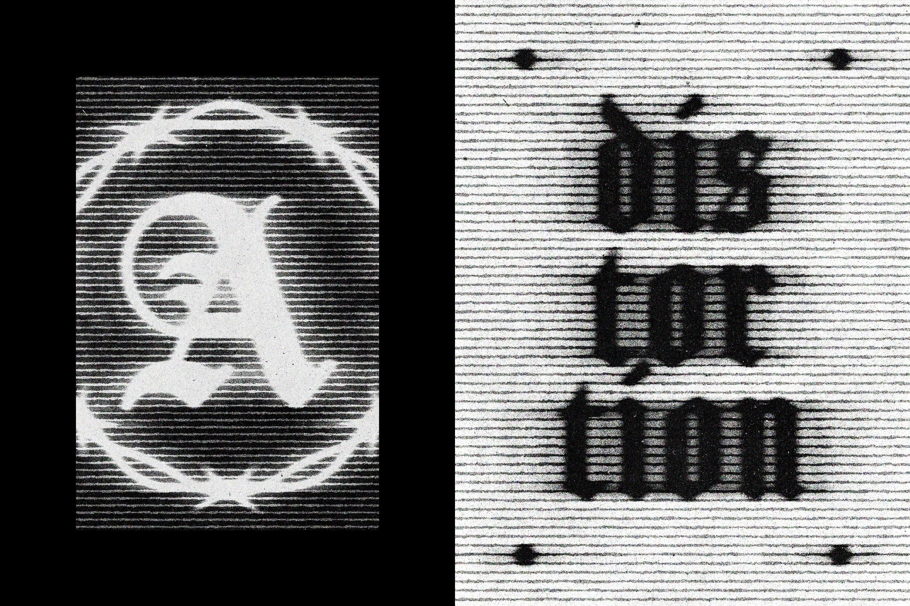 Line Print Distortion Text Effect