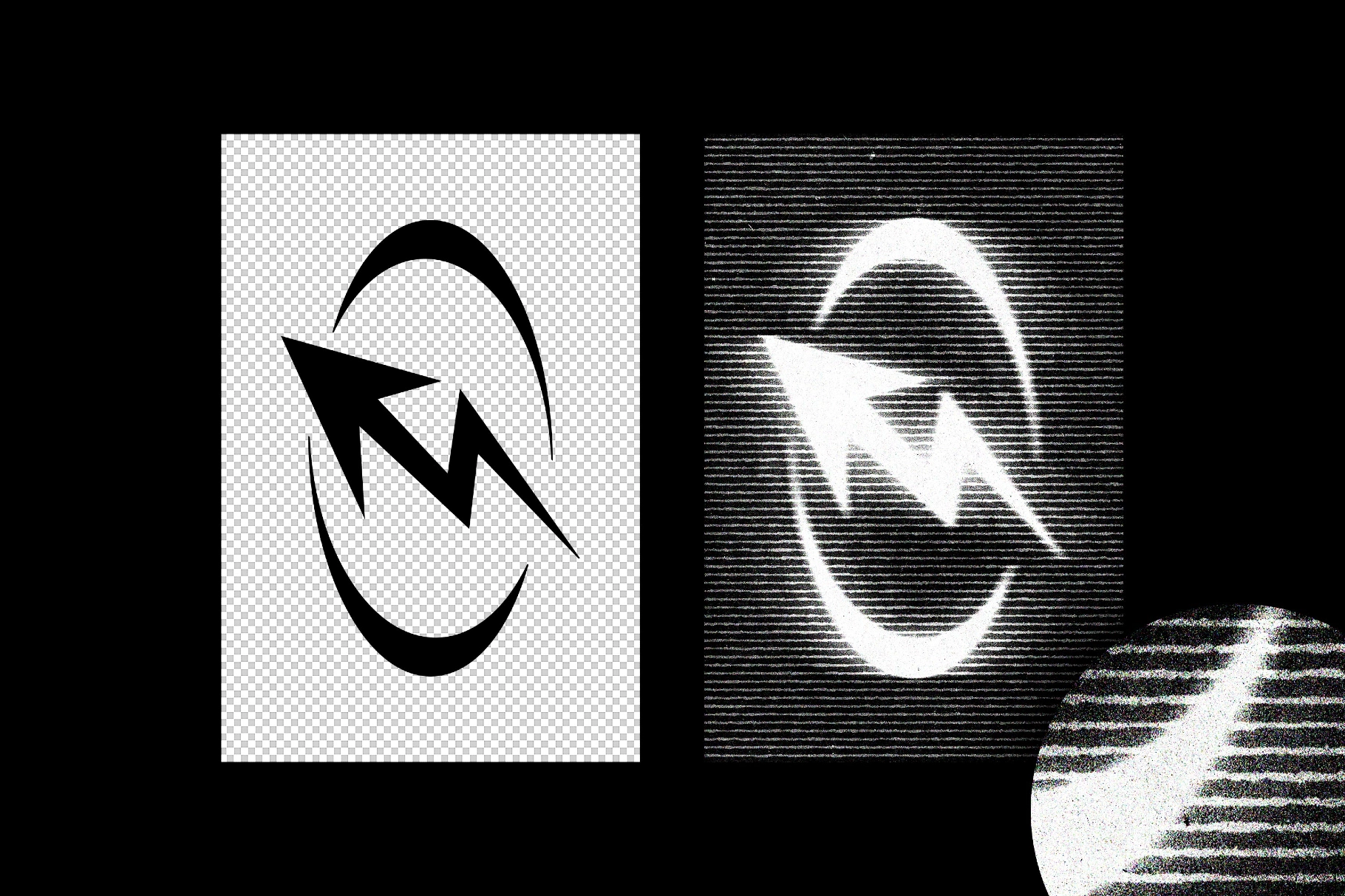 Line Print Distortion Text Effect