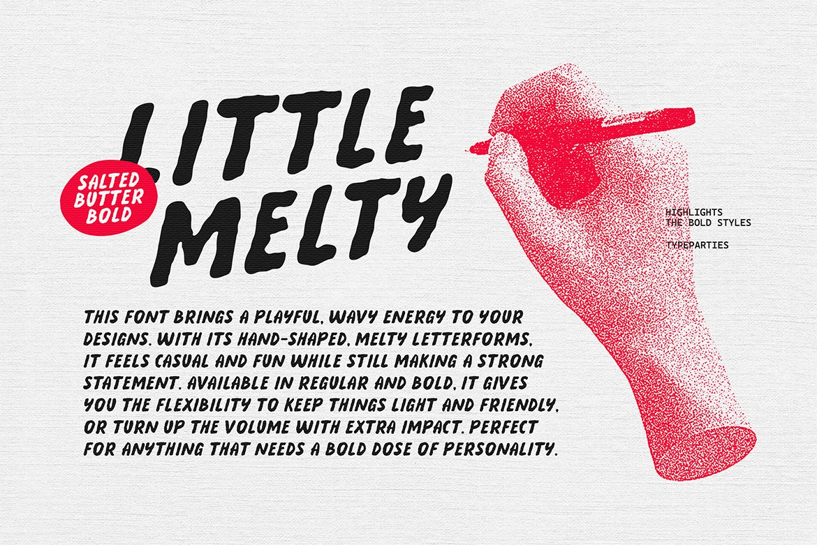 SaltedButter - Organic Brush Font