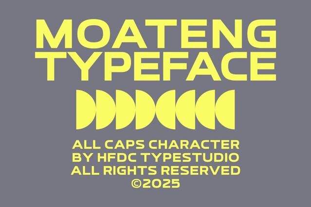 Moateng - Modern All Caps Display Font