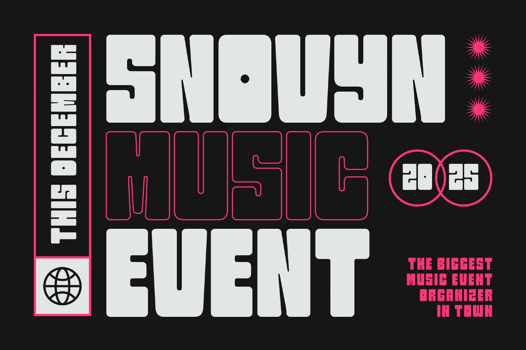 Snovyn - Bold Geometric Display Font