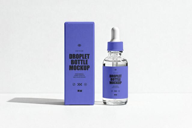 Serum Box & Dropper Bottle Mockup