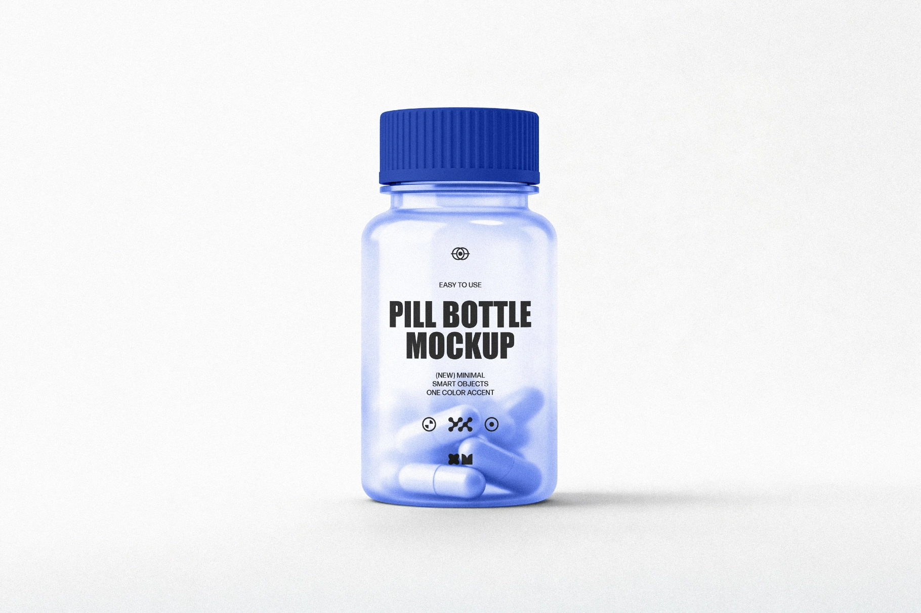 Transparent Pill Bottle Mockup