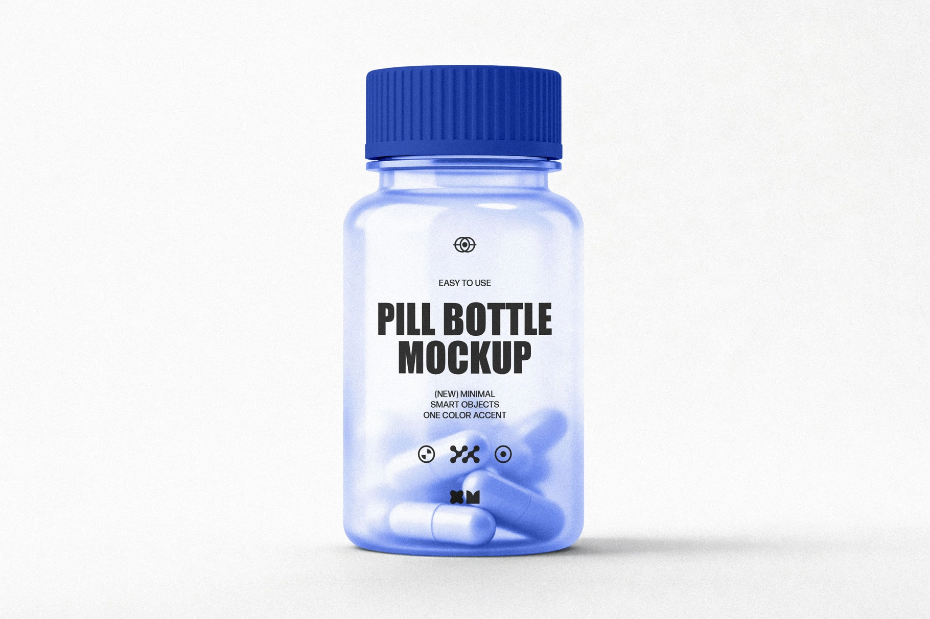 Transparent Pill Bottle Mockup