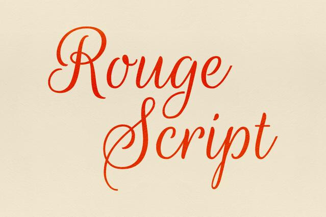 Rouge Script Font