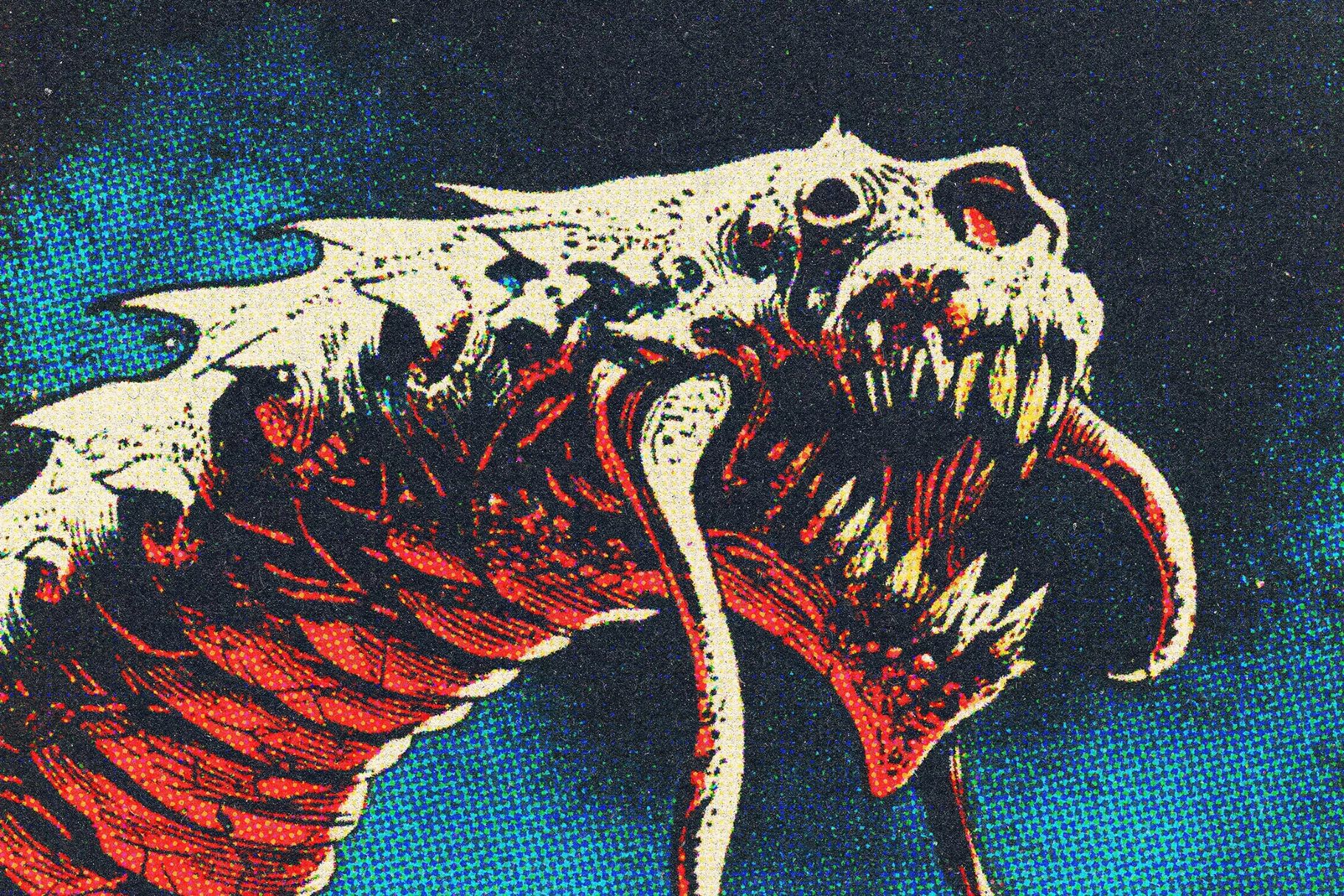 Halftone Printing Photo Effect