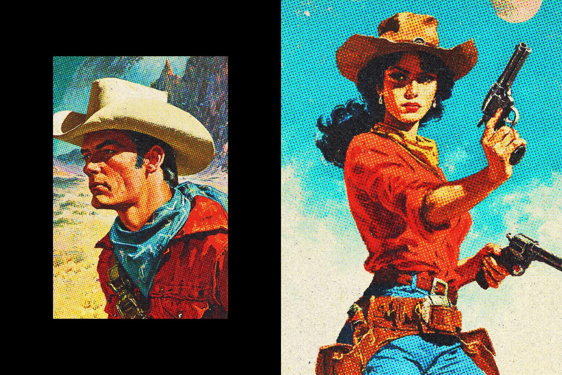 Halftone Printing Photo Effect