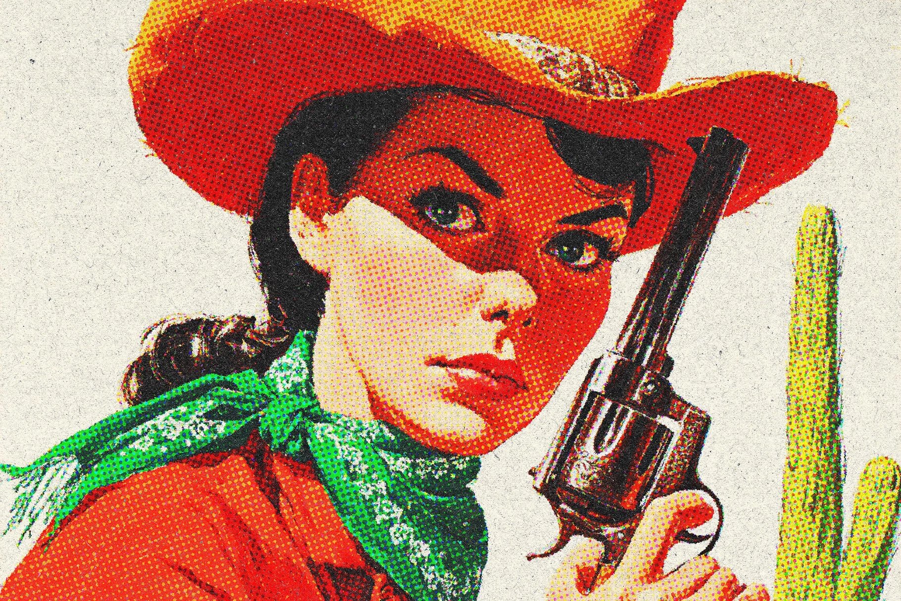 Halftone Printing Photo Effect