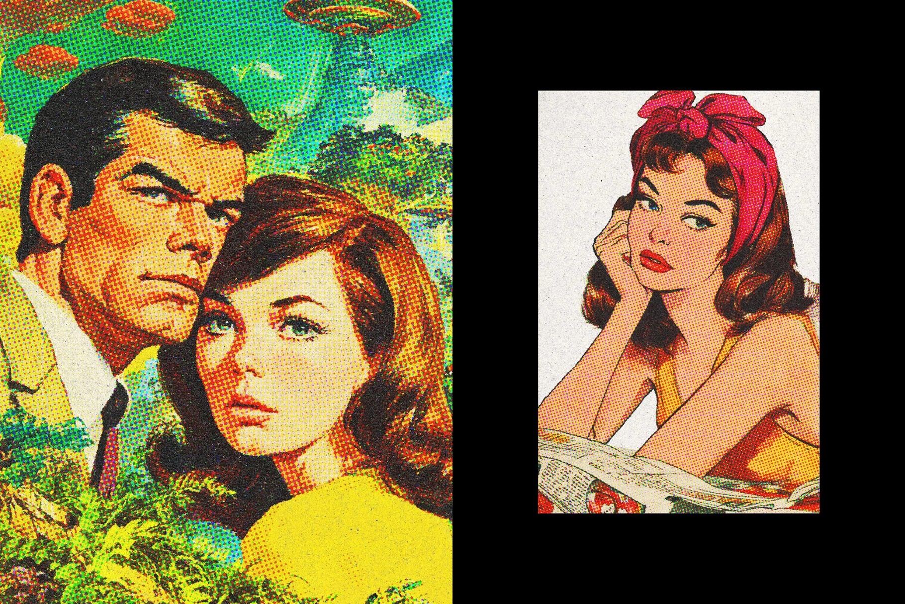 Halftone Printing Photo Effect