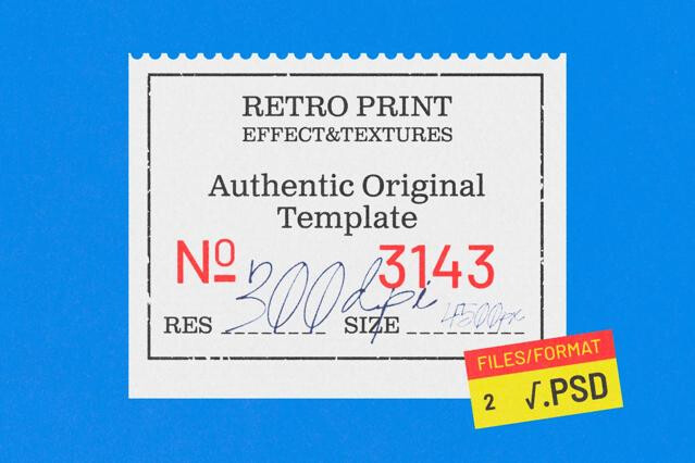 Retro Print Authentic Template