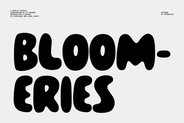 Bloomeries - Rounded Bubble Display Font