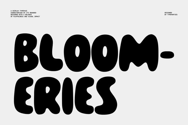 Bloomeries - Rounded Bubble Display Font
