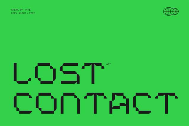 AOT Lost Contact – Contemporary Pixel Font