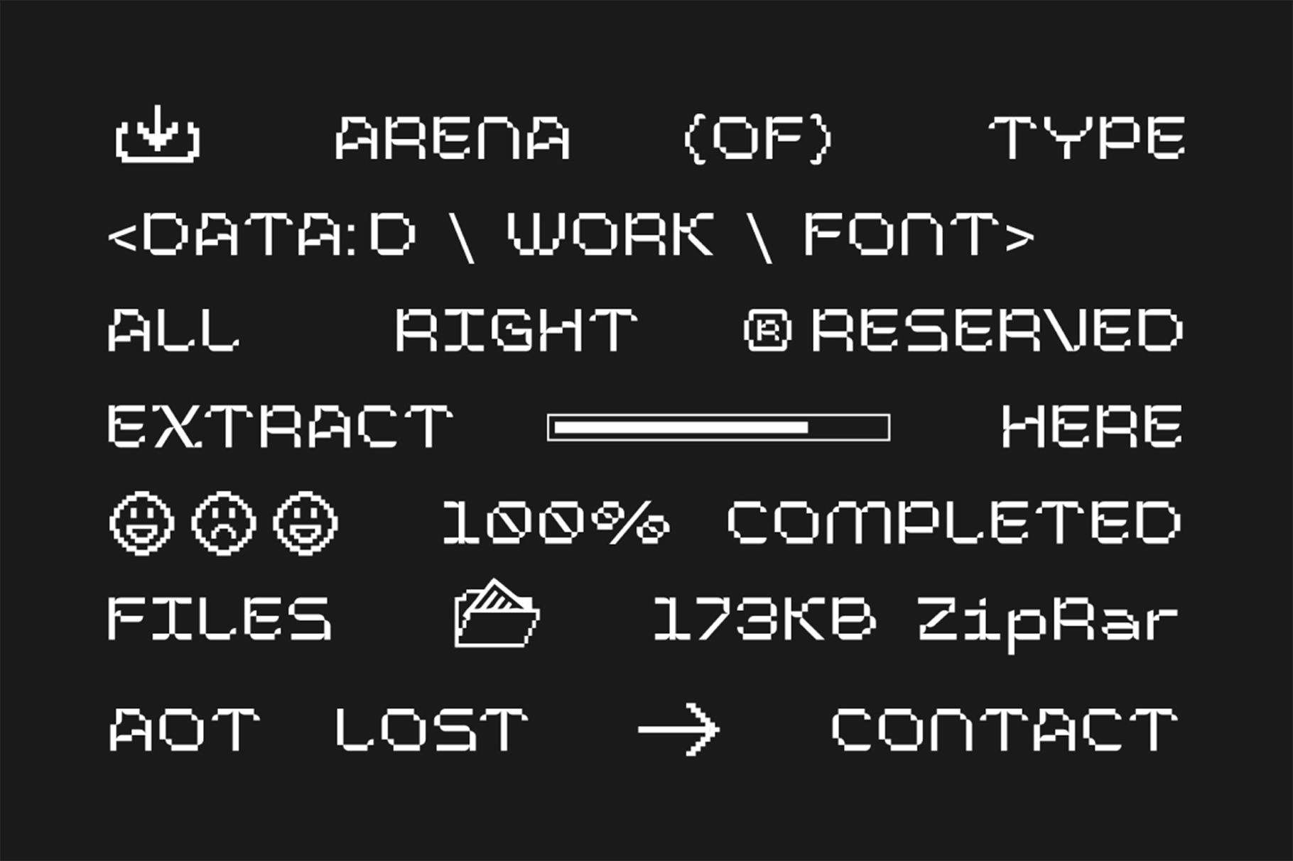 AOT Lost Contact – Contemporary Pixel Font