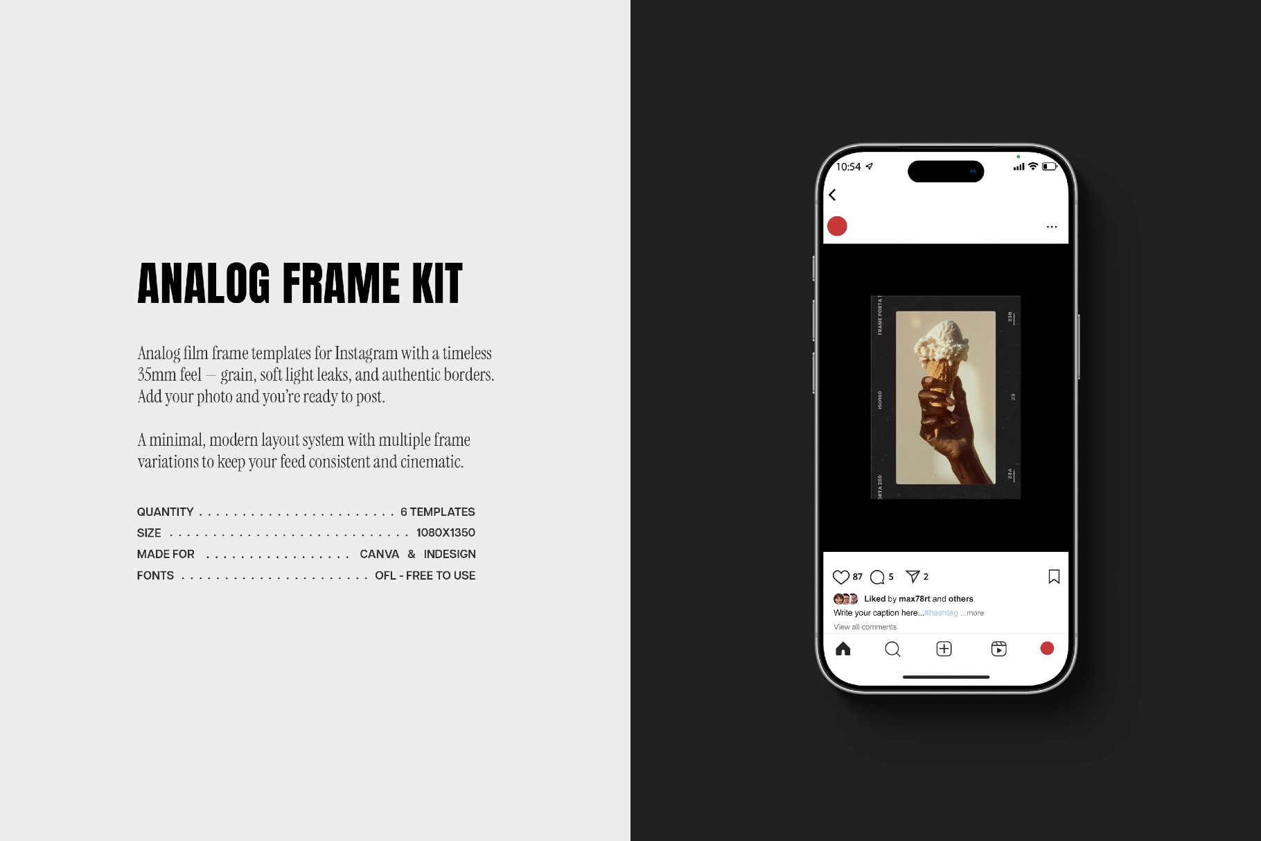 Analog Frames Instagram Kit