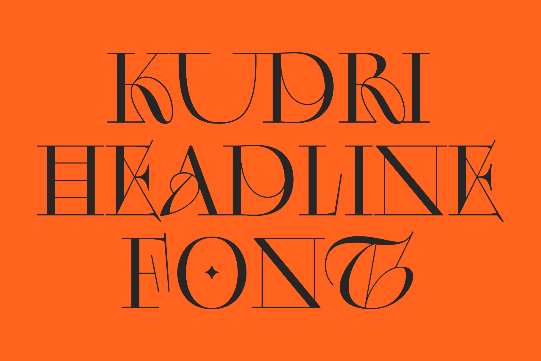 Kudri Weird Headline Font