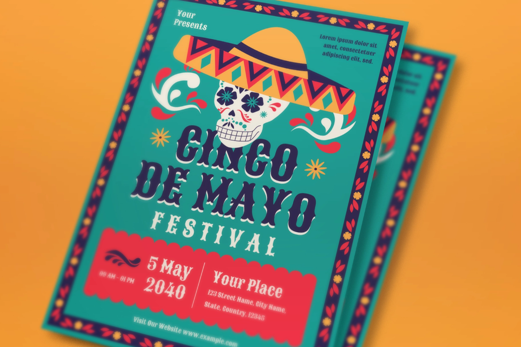 Tosca Flat Design Cinco De Mayo Flyer
