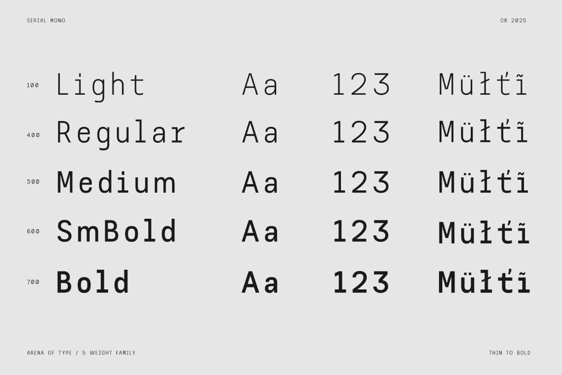 AOT Serial Mono - Modern Monospaced Font