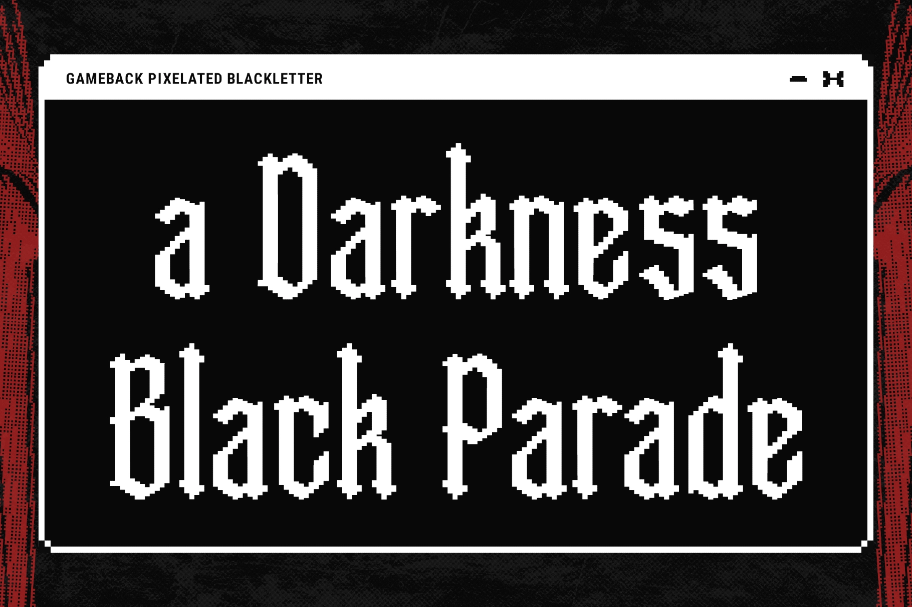 Gameback - Retro Gothic Pixel Typeface