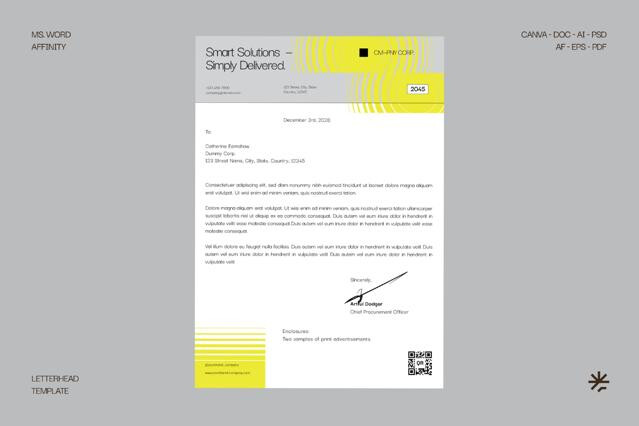 Geometric Letterhead Template - GEU