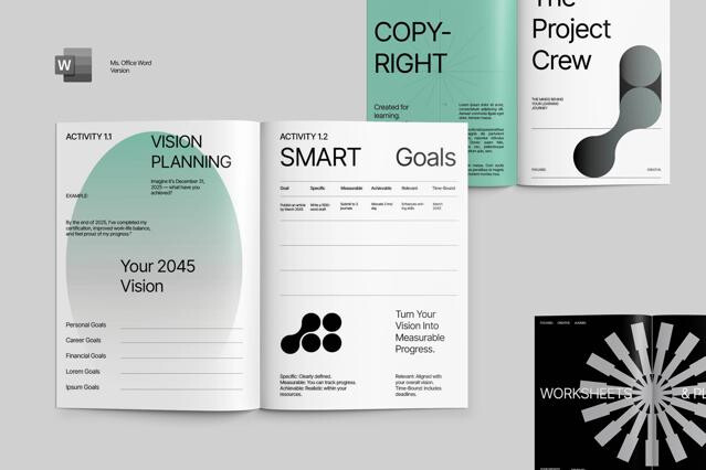 Modern Creative Course Workbook Word Template