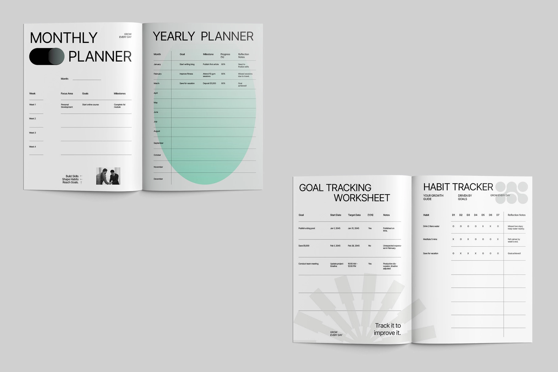 Modern Creative Course Workbook Word Template