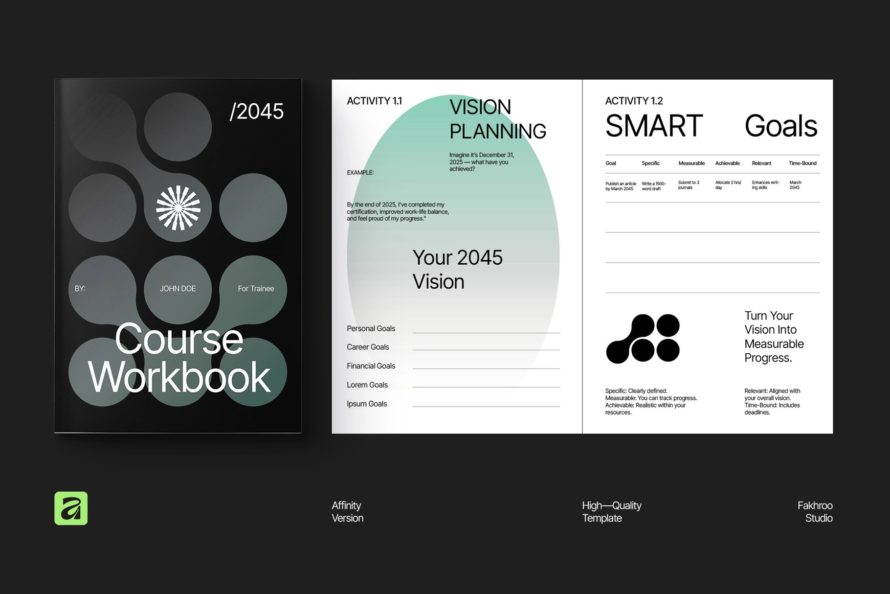 Creative Course Workbook for Affinity Template