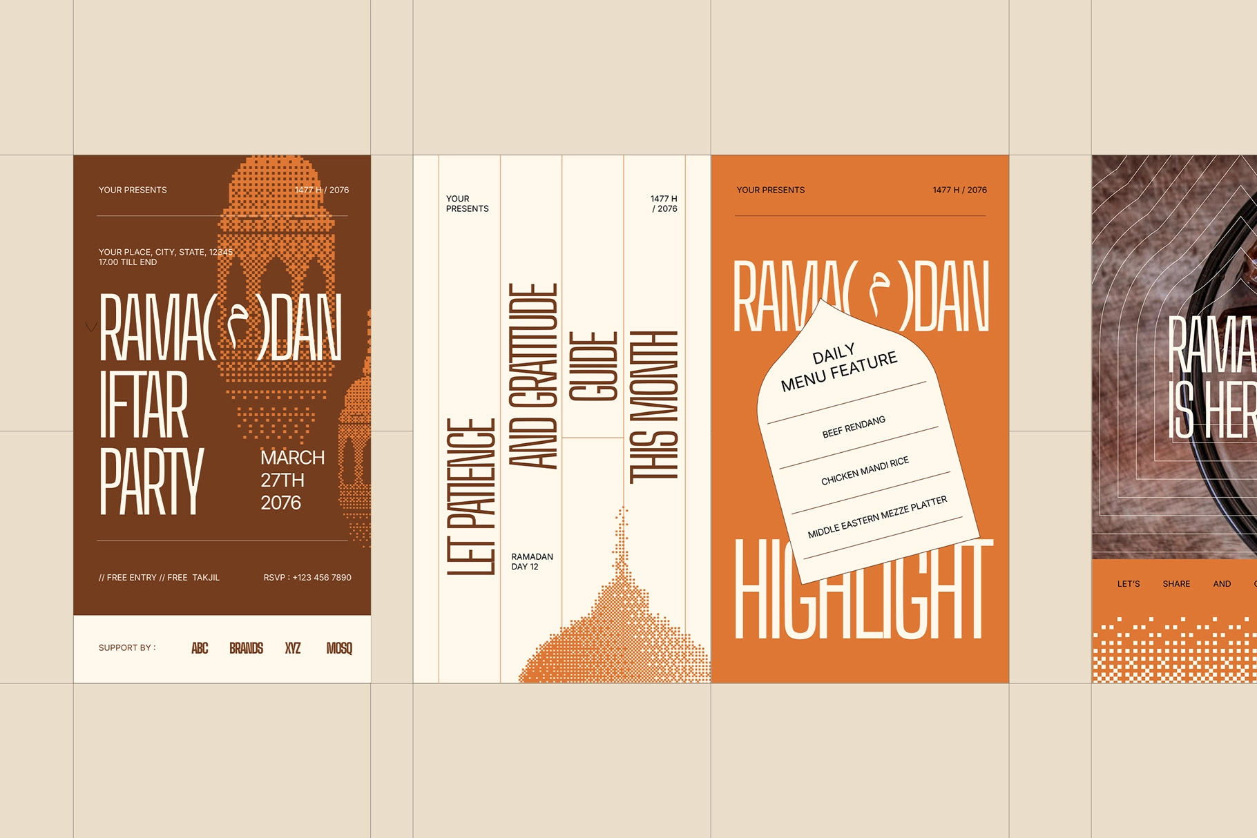 Ramadan Event Instagram Pack (AI, EPS, PSD)