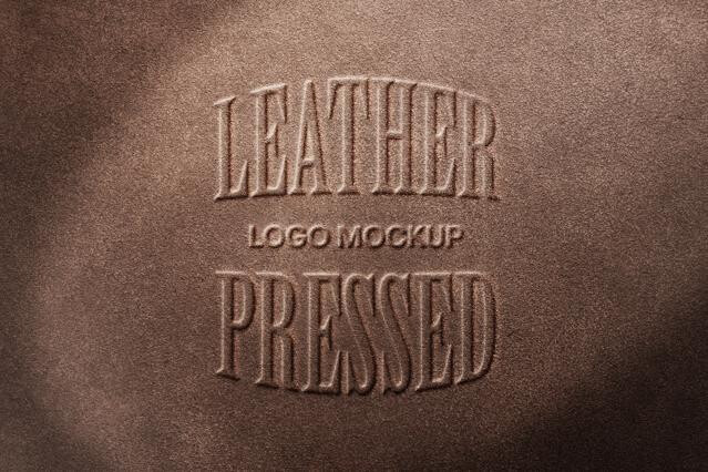 Leather Embossed Effect Mockup
