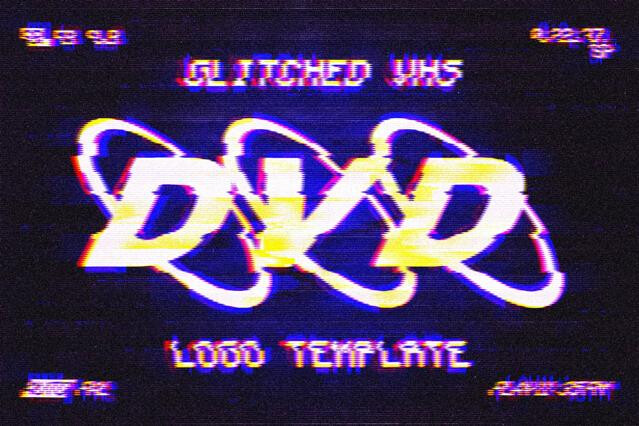 VHS Glitched Text & Logo Effect