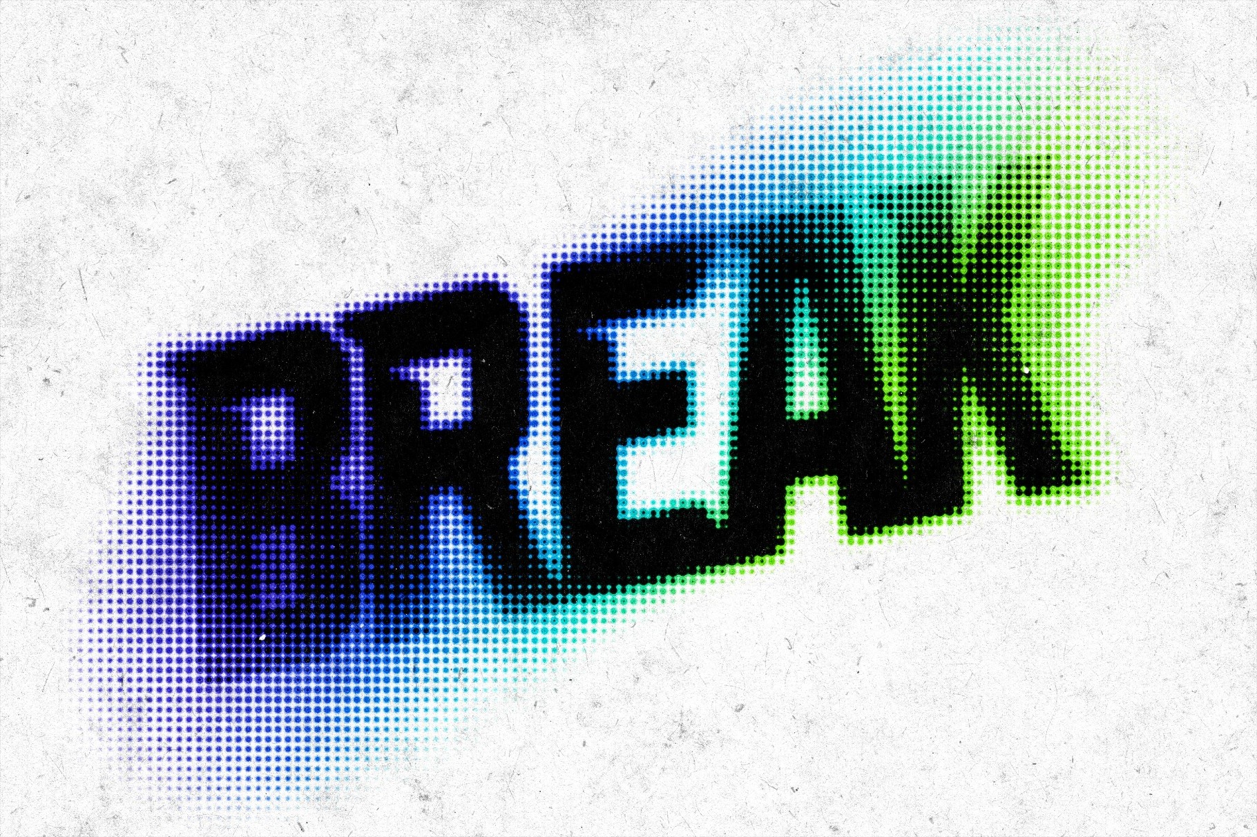 Pixel Blur Glow Text Effect