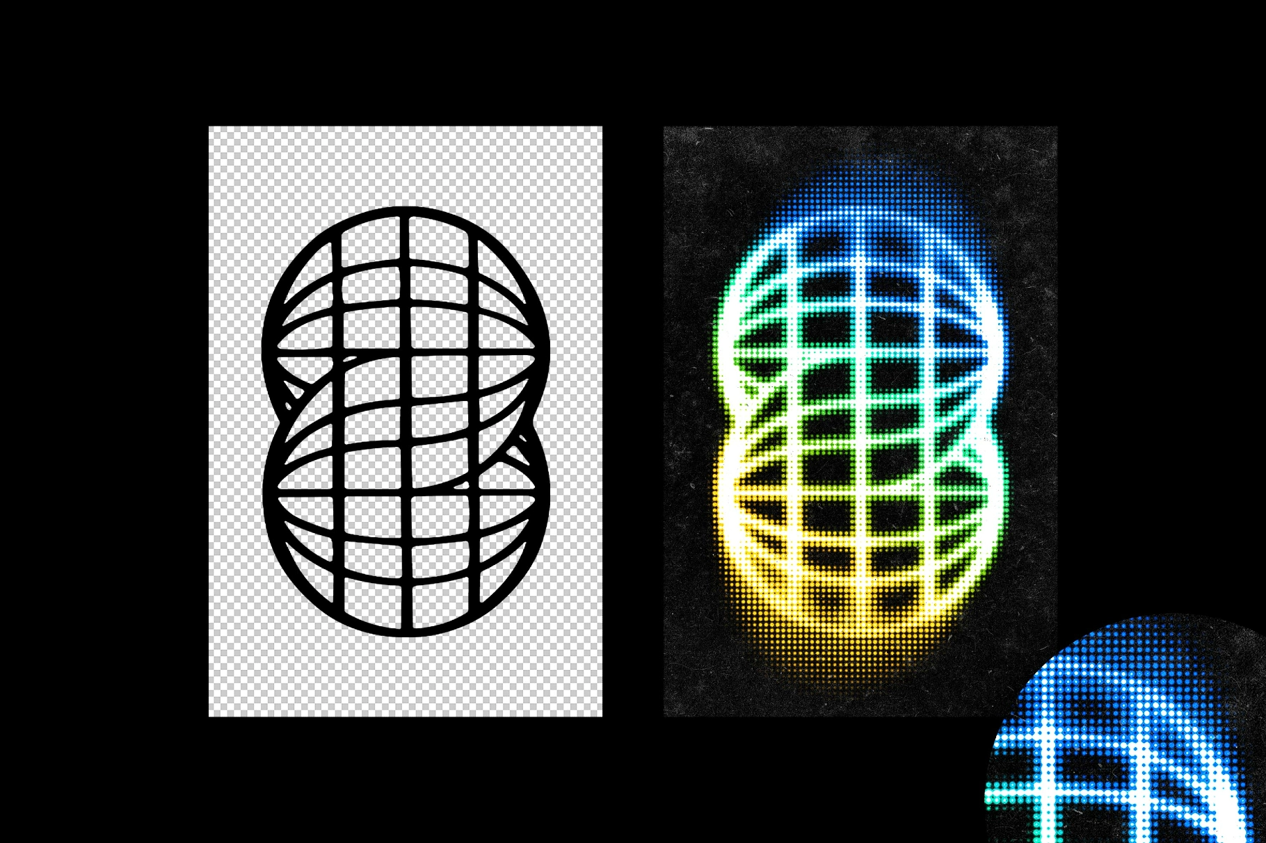 Pixel Blur Glow Text Effect