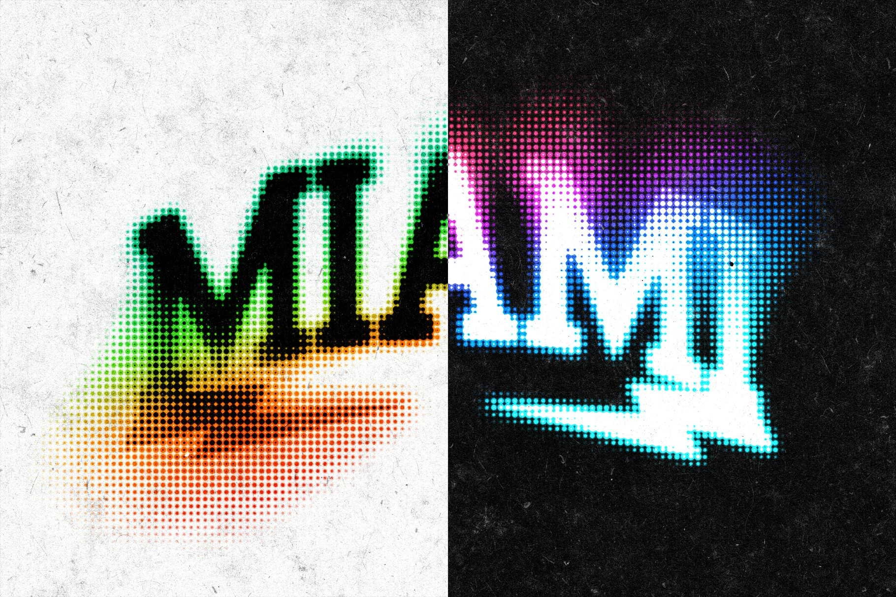 Pixel Blur Glow Text Effect