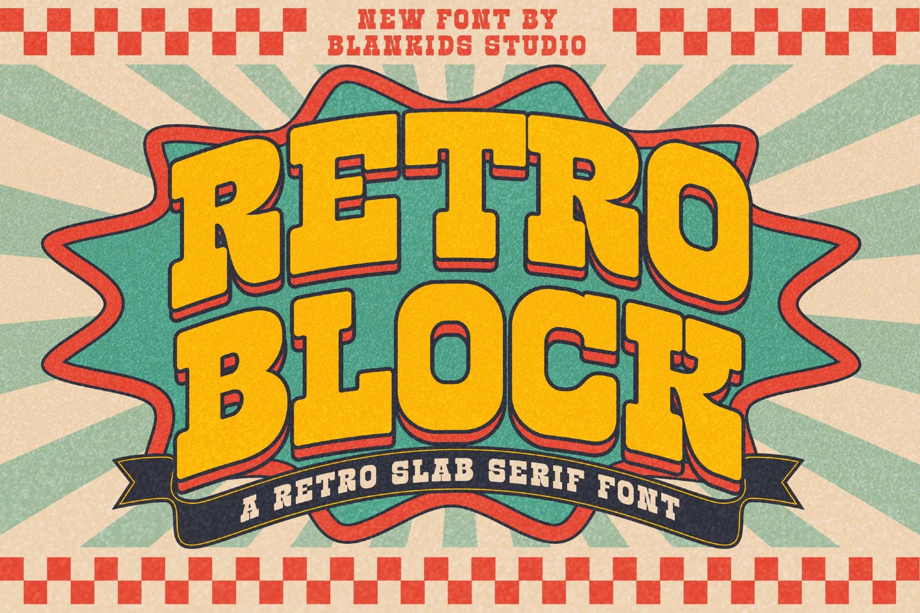 Retro Block a Retro Slab Serif Font