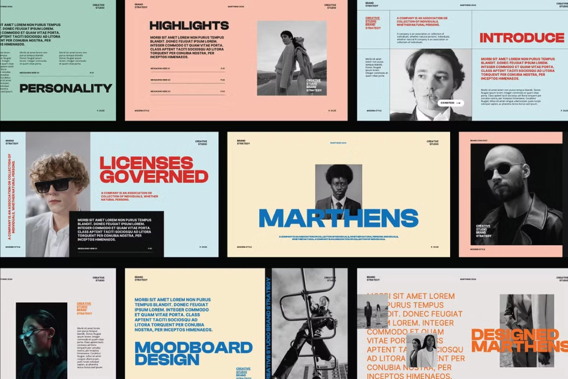 Brand Strategy PowerPoint Template – Marthens