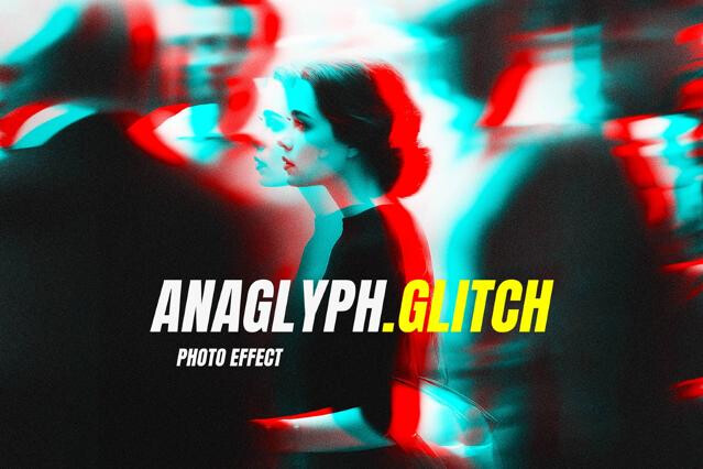 Anaglyph Glitch Photo Effect