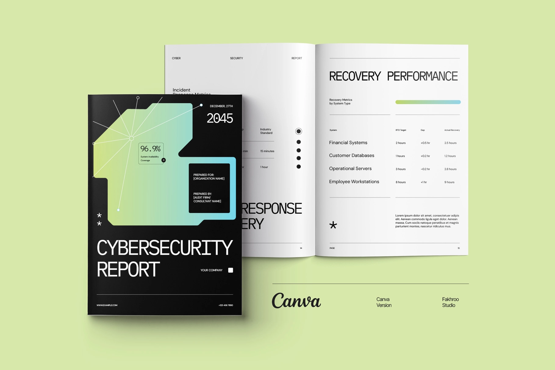 CANVA Futuristic Cybersecurity Report Template