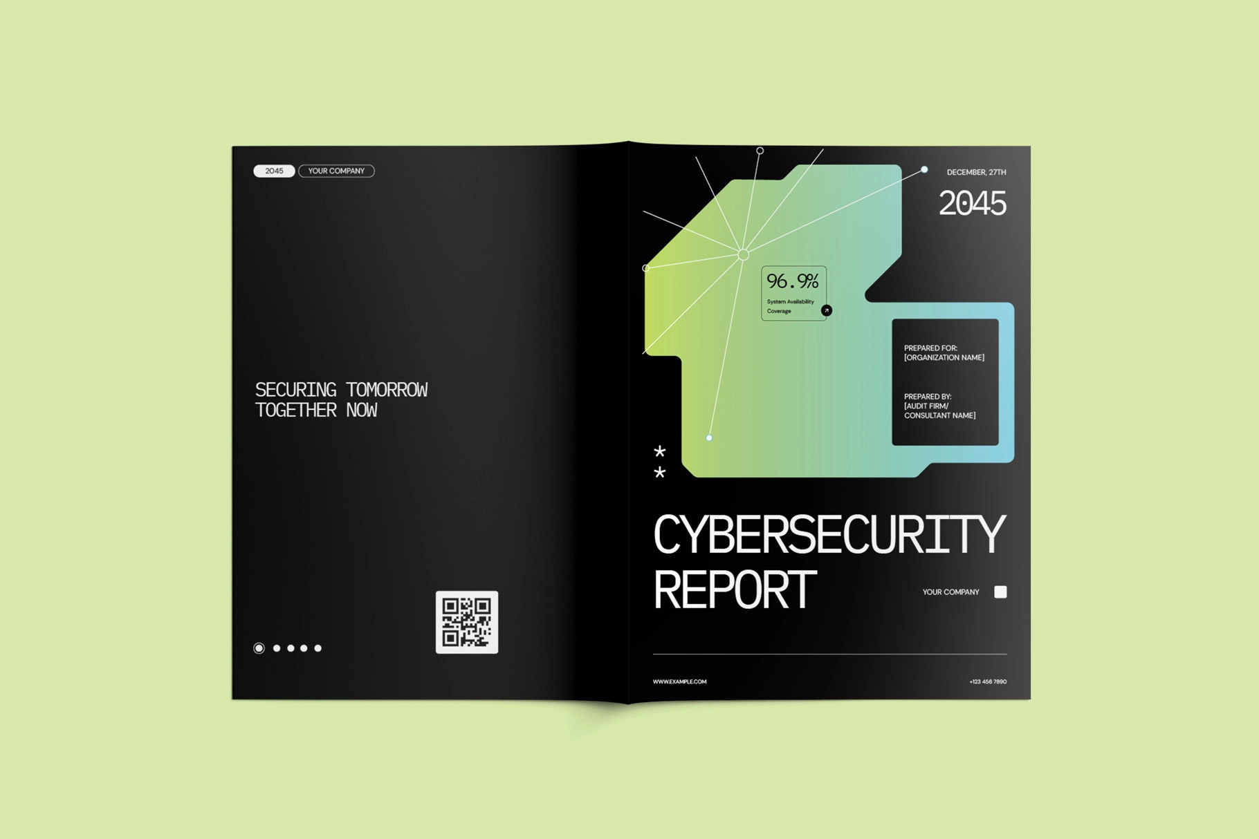 CANVA Futuristic Cybersecurity Report Template