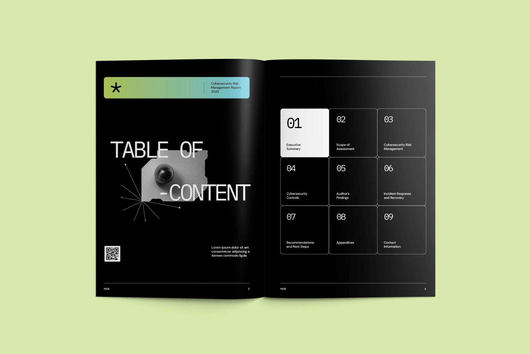 CANVA Futuristic Cybersecurity Report Template