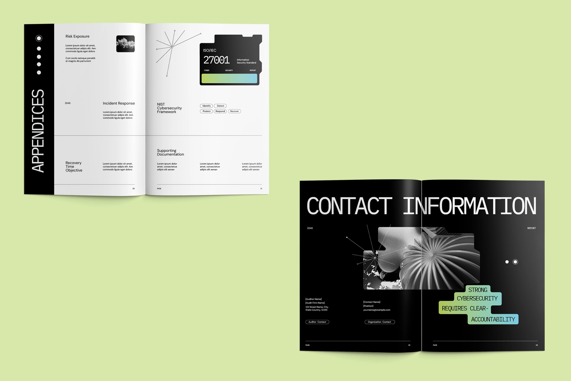 CANVA Futuristic Cybersecurity Report Template