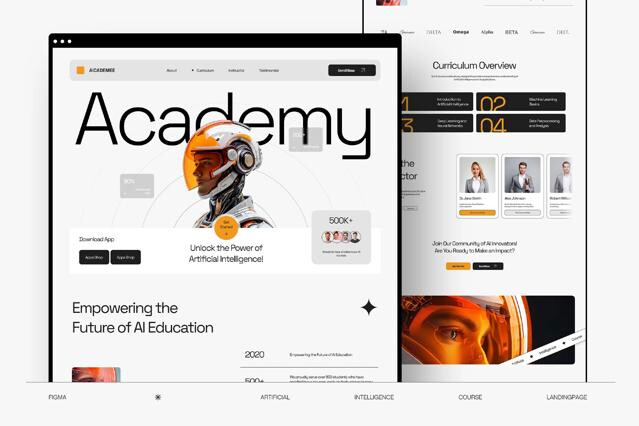 Aicademee - AI Course Academy Landing Page