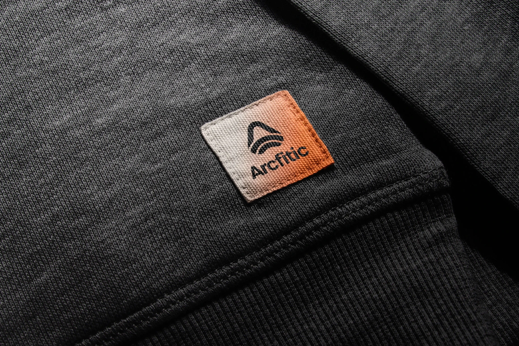 Stitched Fabric Label Mockup Closeup