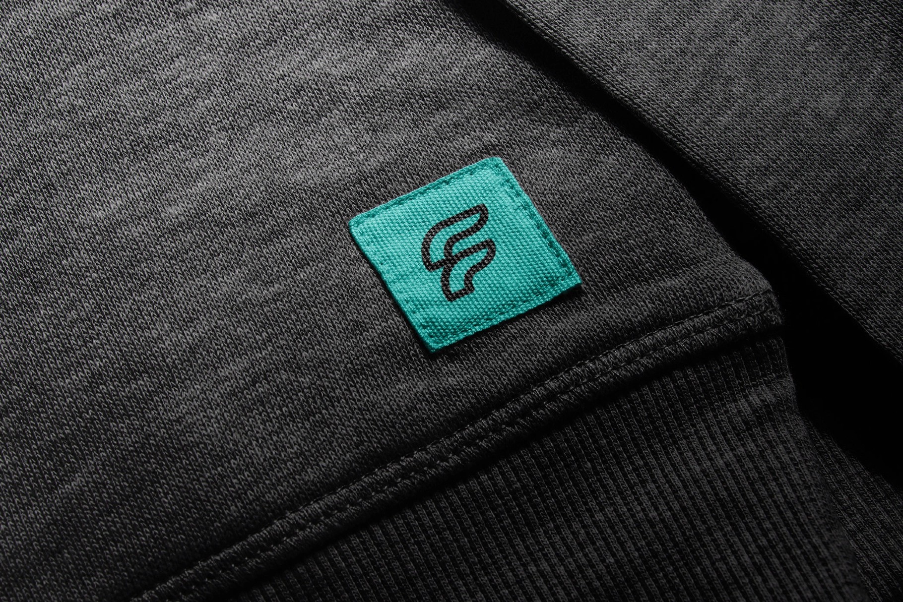 Stitched Fabric Label Mockup Closeup