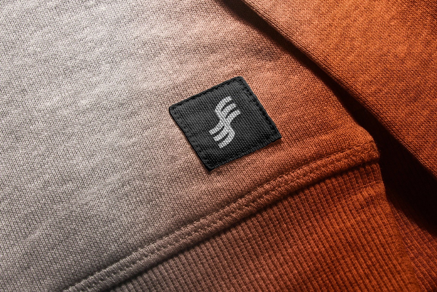 Stitched Fabric Label Mockup Closeup