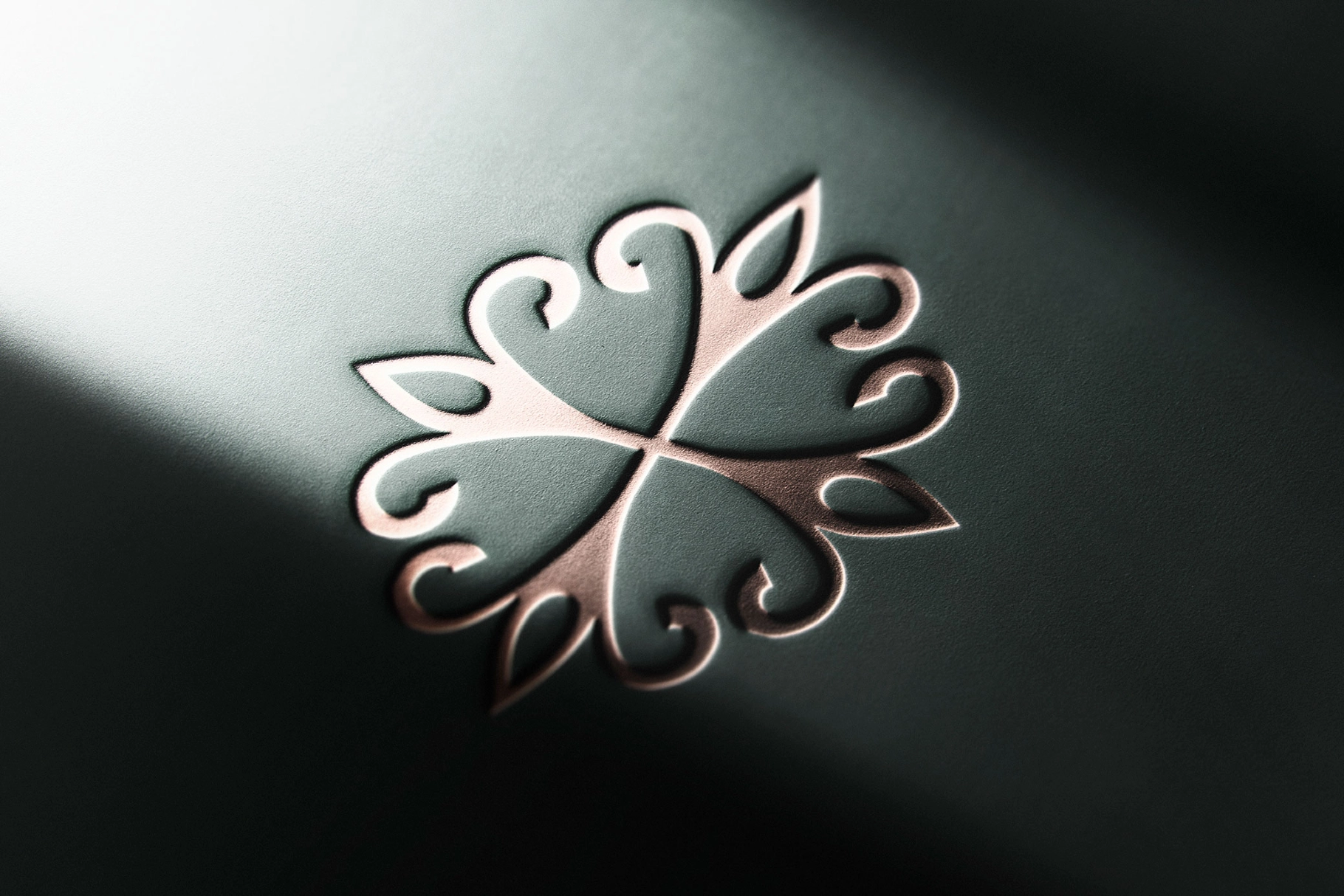 Emboss & Foil Leather Logo Mockup