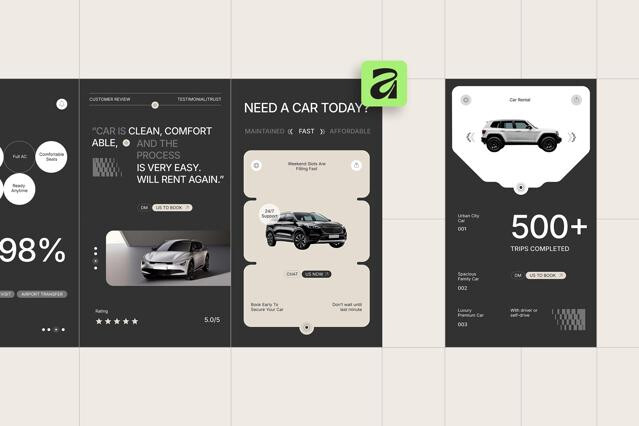Minimalist Car Rental Booking Instagram - Affinity